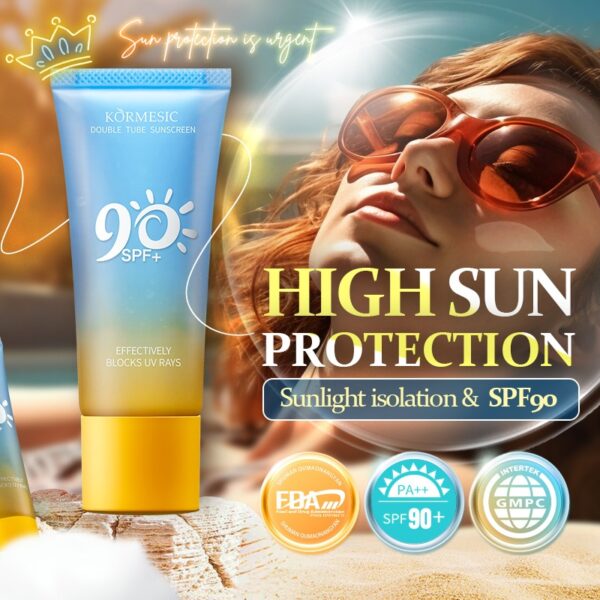 Kormesic double tube tinted & Gel spf90 sunscreen - Image 3