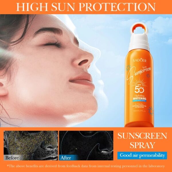 Sadoer Whitening Face Sunscreen spf 50+ Spray - Image 8