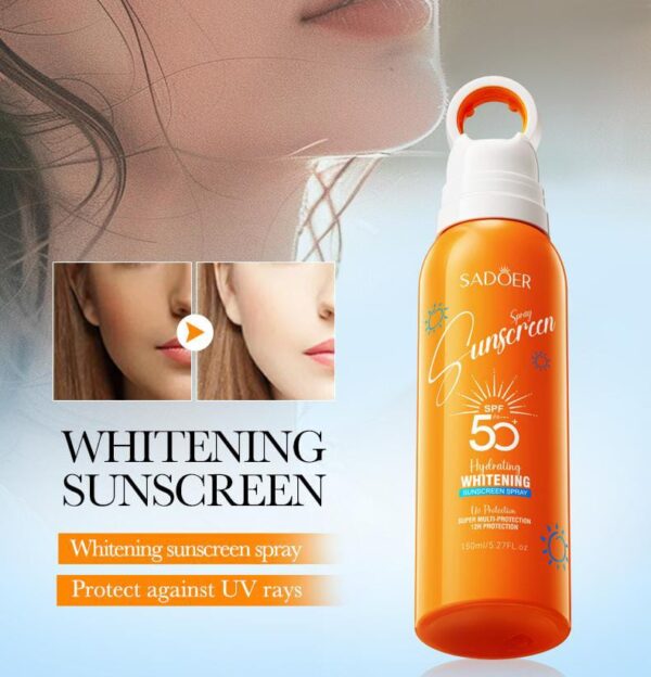 Sadoer Whitening Face Sunscreen spf 50+ Spray - Image 5